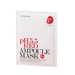 Mặt Nạ Cấp Ẩm Cân Bằng Da Cho Da Mụn So Natural pH 5.5 Red Ampoule Mask 30ml