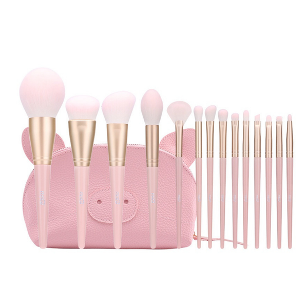 Bộ Cọ Trang Điểm 14 Cây MSQ Piggy Pink Brush Set With Cosmetic Case