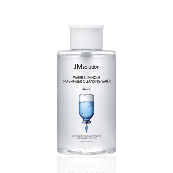 Nước Tẩy Trang Làm Sạch Bổ Sung Độ Ẩm JMsolution Water Luminous SOS Ringer Cleansing Water Black 500ml