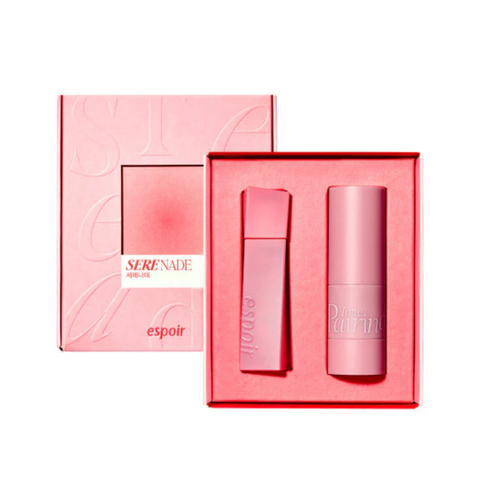 Set Son Kem Espoir Couture Lip Tint Blur Velvet Serenade 5.5g & Má Hồng Espoir Tone Pairing Liquid Cheek Serenade 8ml