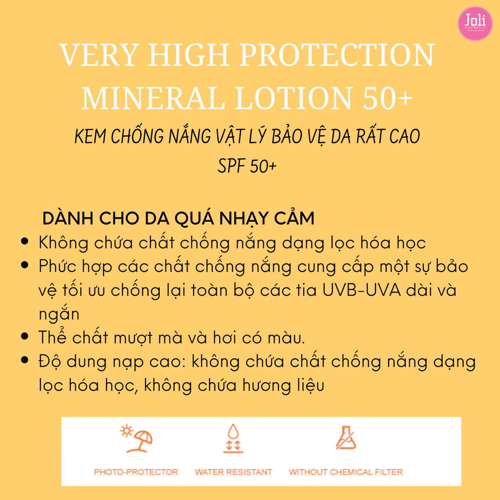 Lotion Chống Nắng Cho Da Nhạy Cảm Avene Very High Protection Mineral SPF50+ 100ml
