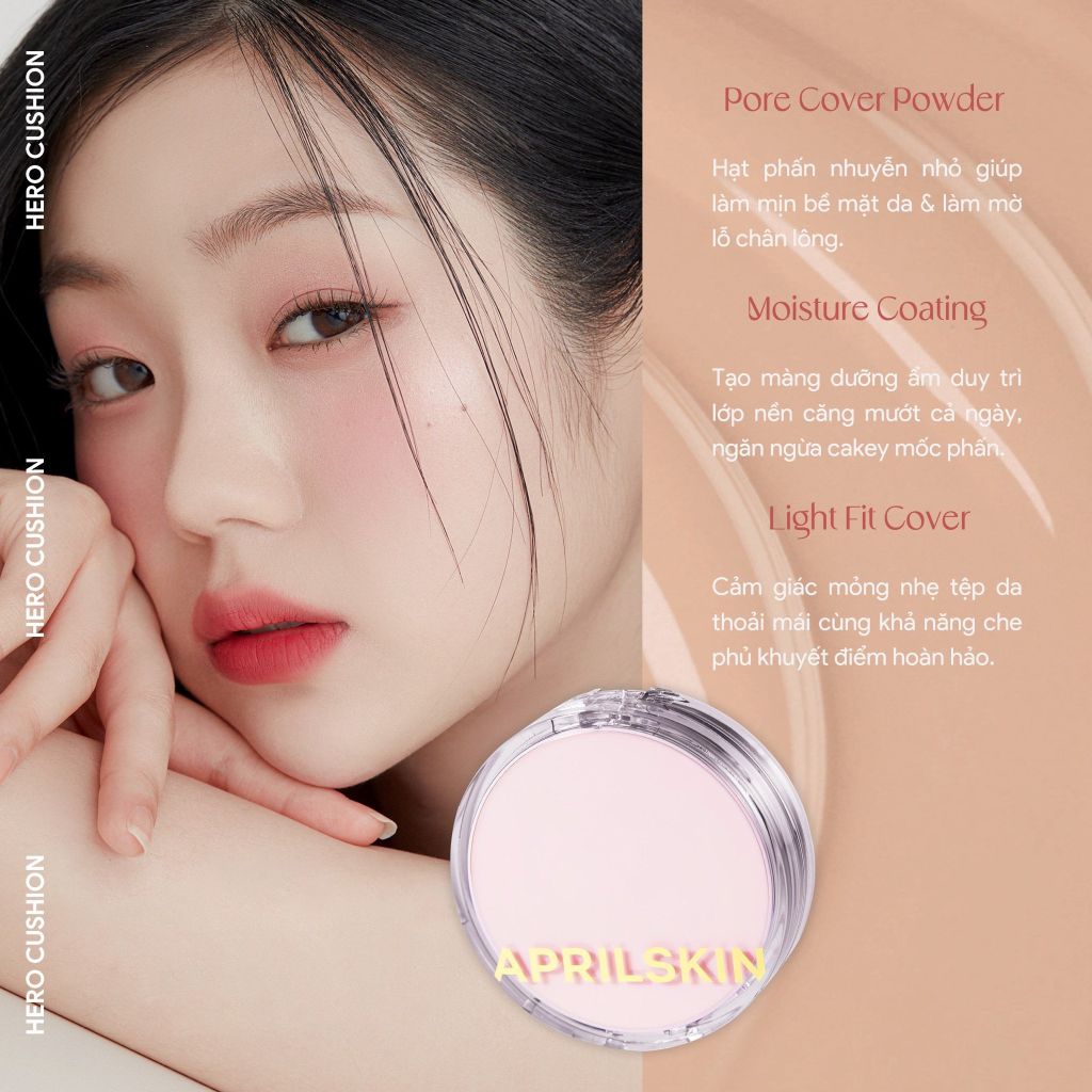 Set Phấn Nước Aprilskin Hero Cushion Mini Blossom Edition (15g+3.5g)