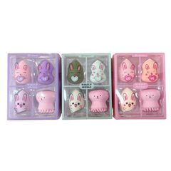 Bông Mút Tán Nền 4 Món Habaria Makeup Sponge Rabbits Love Set