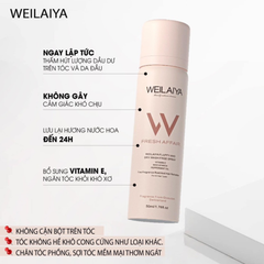 Dầu Gội Khô Làm Phồng Tóc Weilaiya Fresh Affair Fulffy And Dry Wash Free Spray 50ml