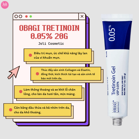 Gel Trị Mụn, Nám, Chống Lão Hoá Da Obagi Tretinoin 0.05% 20g