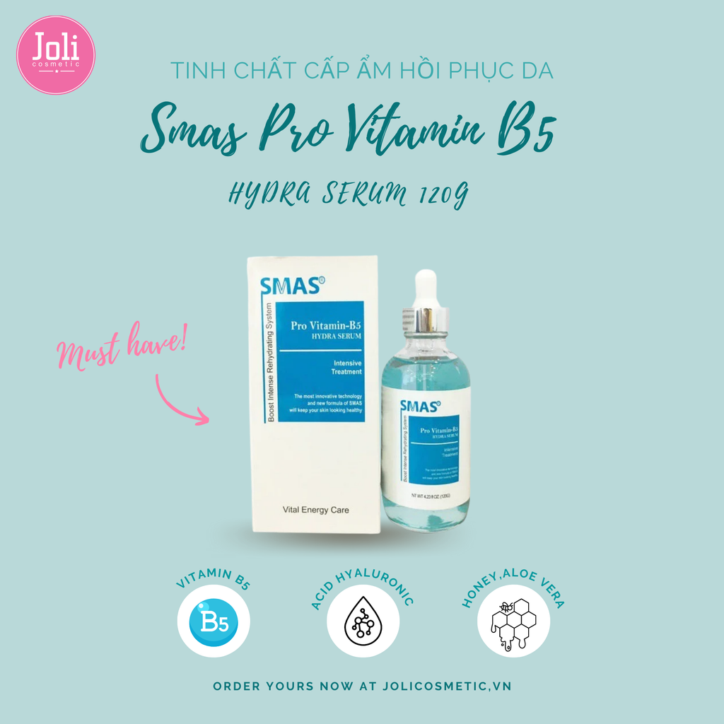 Tinh Chất Cấp Ẩm Hồi Phục Da Smas Pro Vitamin B5 Hydra Serum 120g