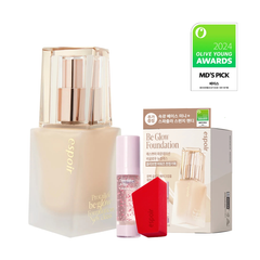 Kem Nền Espoir Be Glow Foundation Set SPF27 PA++ 30g (tặng kem lót Glowrizer Mini + Mút tán nền Fitting Sponge Handy)