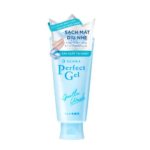 Gel Rửa Mặt Cho Da Khô & Nhạy Cảm Senka Perfect Gel Gentle Wash 100g