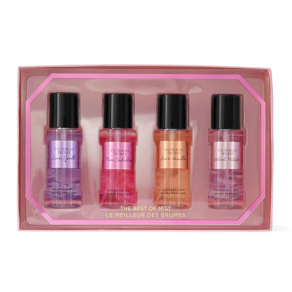 Set Xịt Thơm Victoria’s Secret Fragrance Mist 4 Mùi 75ml (Love Spell, Pure Seduction, Bare Vanilla, Velvet Petals)