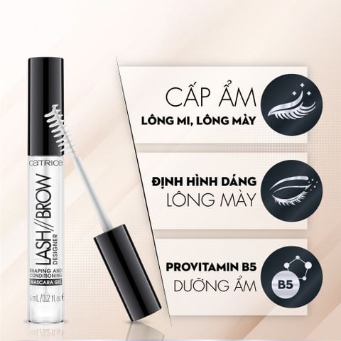 Mascara Định Hình & Gel Dưỡng Mi Dày Catrice Lash Brow Designer Shaping And Conditioning Mascara Gel 6ml