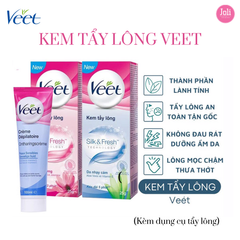 Kem Tẩy Lông Veet Silk & Fresh Dành Cho Da Thường Lotus Milk & Jasmine