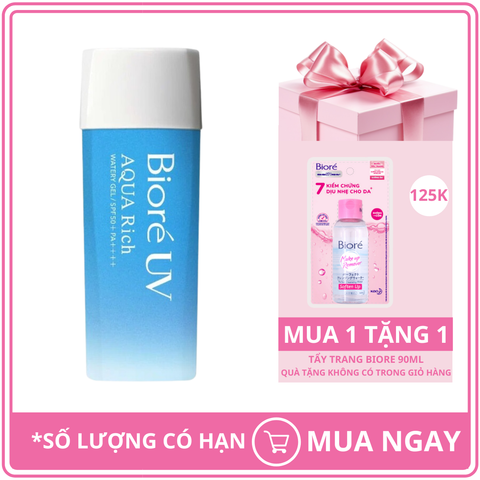 Gel Chống Nắng Dưỡng Ẩm Biore UV Aqua Rich Watery Gel SPF50+ PA++++ 90ml