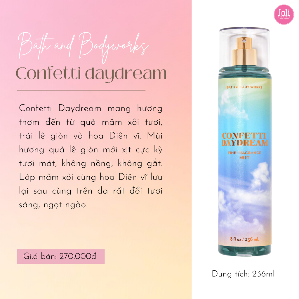 Xịt thơm Bath & Body Works Fine Fragrance Mist 236ml