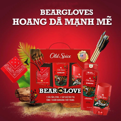 Set Sữa Tắm Old Spice Bearglove 473ml + Sáp Khử Mùi Old Spice Hương Bearglove 73g + Khăn Tắm Bandana