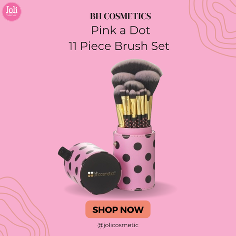 Bộ Cọ Trang Điểm 11 Cây BH Cosmetics Dot Collection Piece Pink A Dot Brush Sets