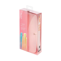 Bộ Cọ 10 Cây + Ví Hồng Vacosi Candy Puffy Brush Set BC34