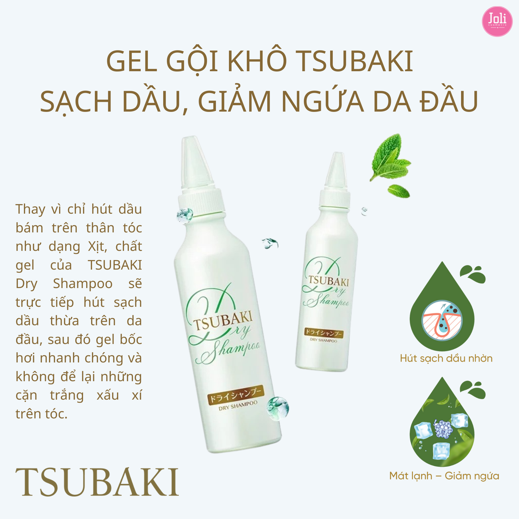 Dầu Gội Khô Tsubaki Dry Shampoo 180mlDầu Gội Khô Tsubaki Dry Shampoo