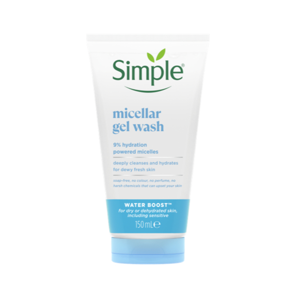 Gel Rửa Mặt Sạch Sâu Cấp Ẩm Cho Da Khô Simple Water Boost Micellar Gel Wash 150ml