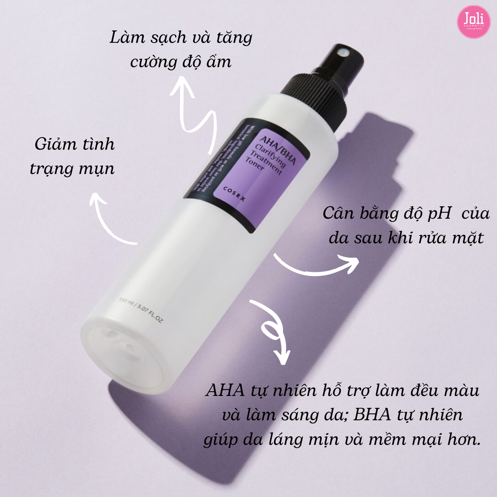 Nước Hoa Hồng Cho Da Mụn Cosrx AHA/BHA Clarifying Treatment Toner 150ml