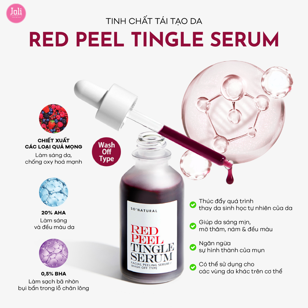 Tinh Chất Tẩy Da Chết Hóa Học So Natural Red Peel Tingle Serum