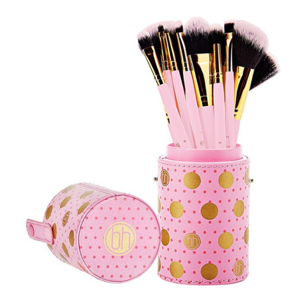 Bộ Cọ Trang Điểm 11 Cây BH Cosmetics Dot Collection Piece Brush Sets Pink