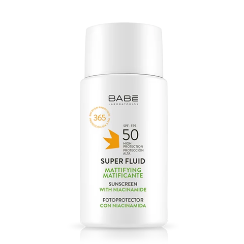 Kem Chống Nắng Kiềm Dầu Cho Da Mụn Babe Sun Protection Super Fluid Matifiant Sunscreen SPF50 50ml