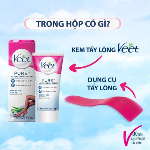 Kem Tẩy Lông Cho Da Nhạy Cảm Veet Hair Removal Cream