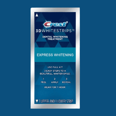 Miếng Dán Trắng Răng Crest 3D Whitestrips 1 Hour Express Levels 12 Whiter