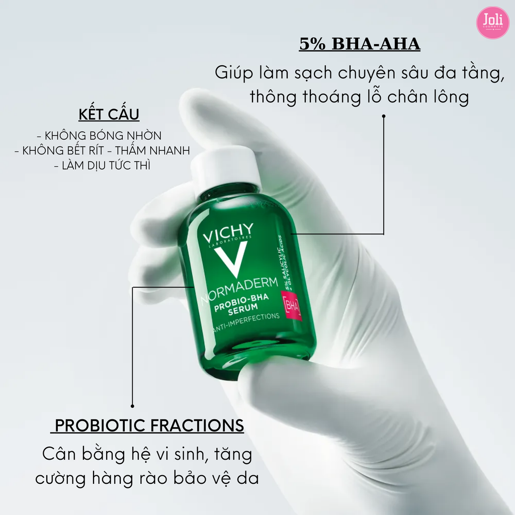 Tinh Chất Làm Dịu Da Giảm Mụn Vichy Normaderm Probio-BHA Anti Imperfections Serum 30ml