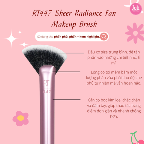 Cọ Highlight Và Phủ Phấn Real Techniques RT447 Sheer Radiance Fan Makeup Brush