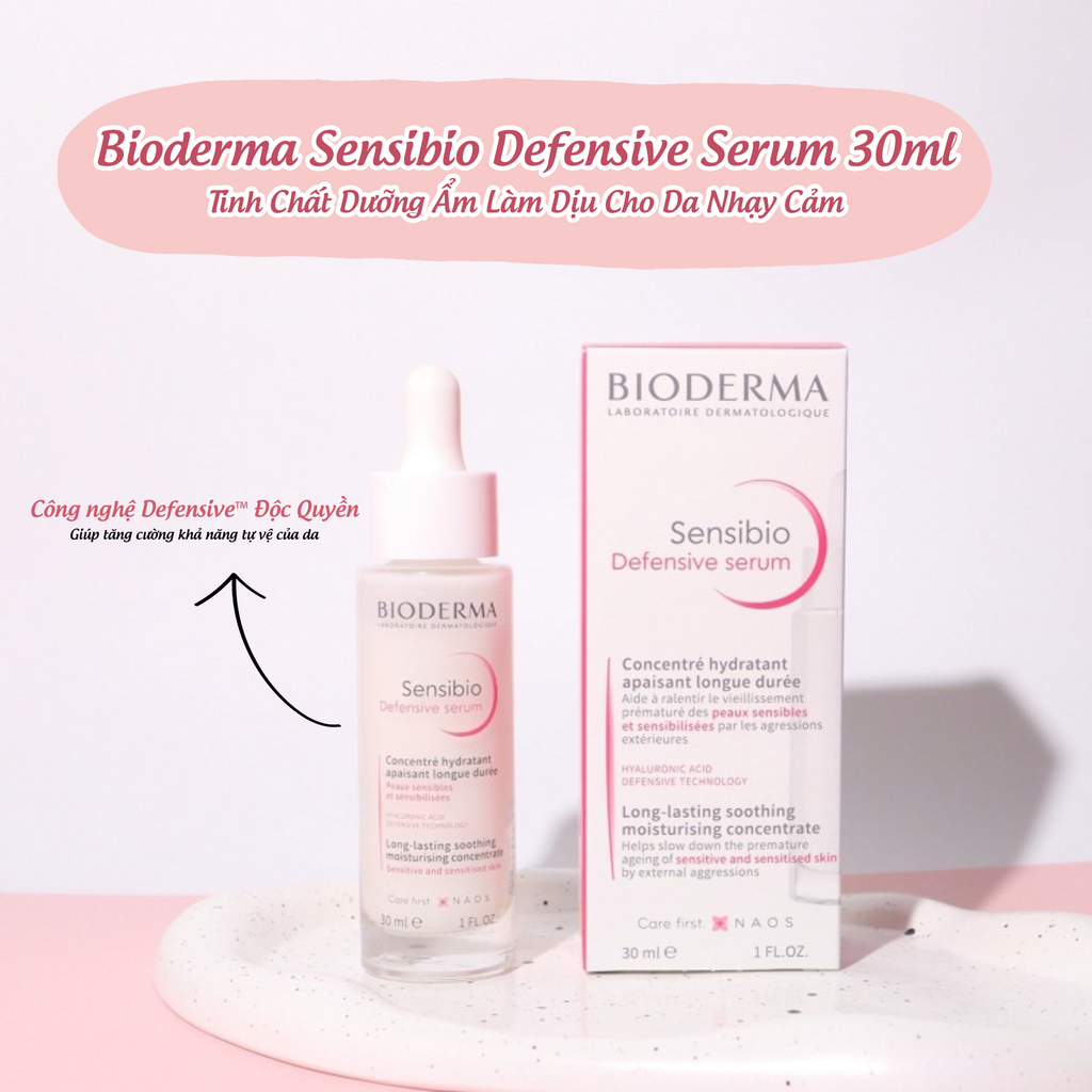 Tinh Chất Dưỡng Ẩm Làm Dịu Cho Da Nhạy Cảm Bioderma Sensibio Defensive Serum 30ml