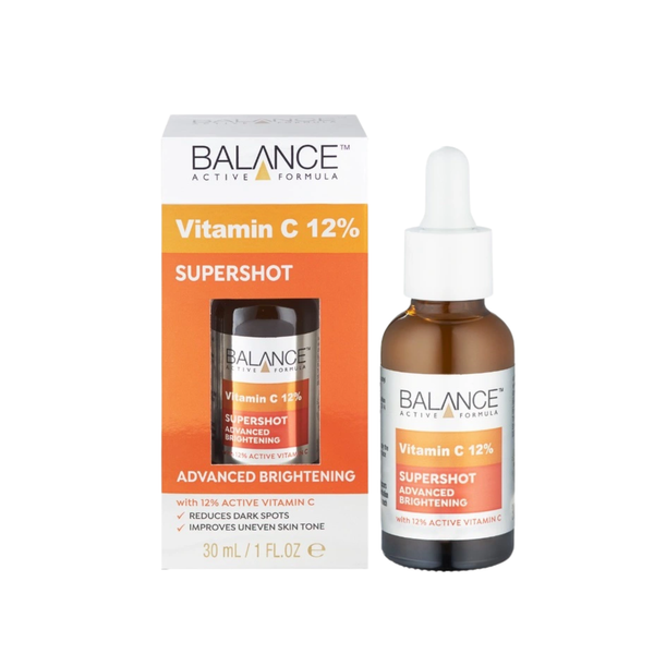 Serum Sáng Da Mờ Thâm Balance Vitamin C 12% Supershot Advanced Brightening Serum 30ml