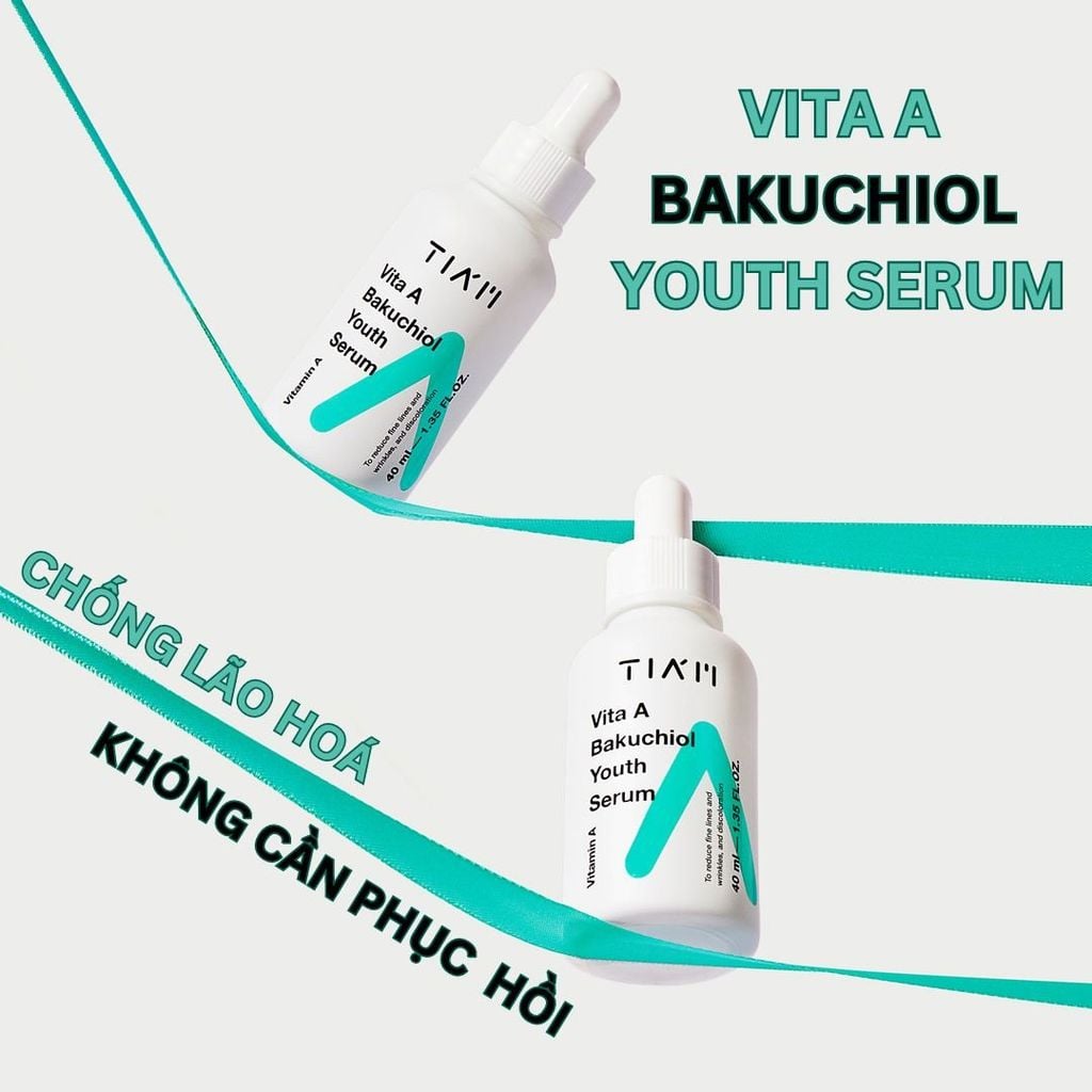 Tinh Chất Dưỡng Căng Bóng Trẻ Hoá Da Tia'm Vita A Bakuchiol Youth Serum 40ml
