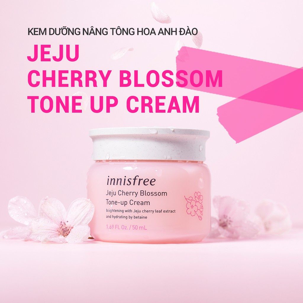 Kem Dưỡng Trắng Da Nâng Tone Innisfree Jeju Cherry Blossom Tone Up 50ml