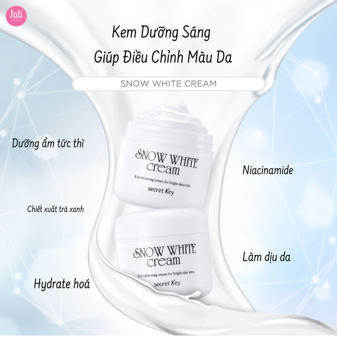 Kem Ủ Trắng Da Dành Cho Mặt Secret Key Snow White Cream 50g