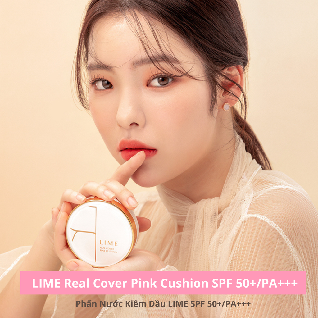 Phấn Nước Kiềm Dầu LIME Real Cover Pink Cushion SPF 50+/PA+++