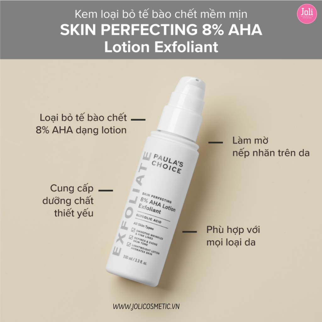 Lotion Tẩy Tế Bào Chết Paula's Choice Skin Perfecting 8% AHA Lotion 100ml
