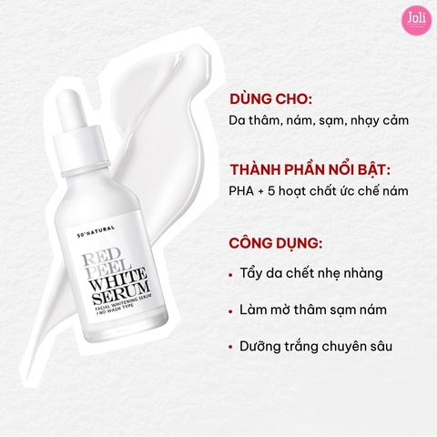 Tinh Chất Dưỡng Trắng Làm Đều Màu Da So Natural Red Peel White Serum