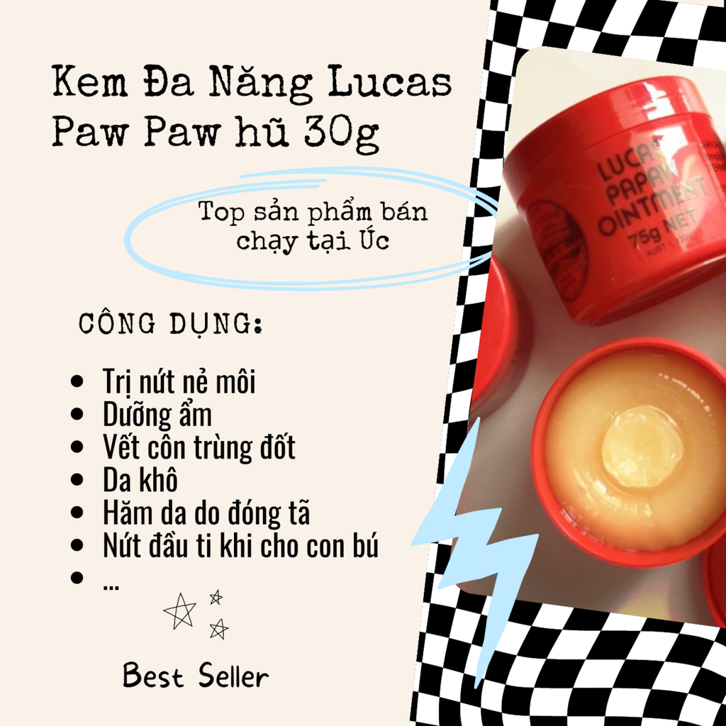 Kem Dưỡng Đa Năng Lucas Papaw Ointment 75g