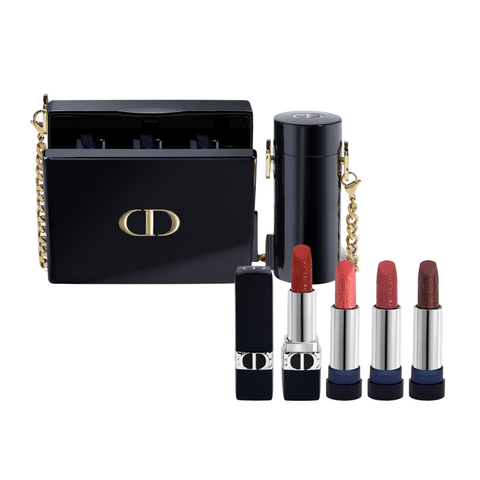 Set Son & Ví Cầm Tay Dior Rouge Minaudière Clutch and Lipstick Set Limited Edition