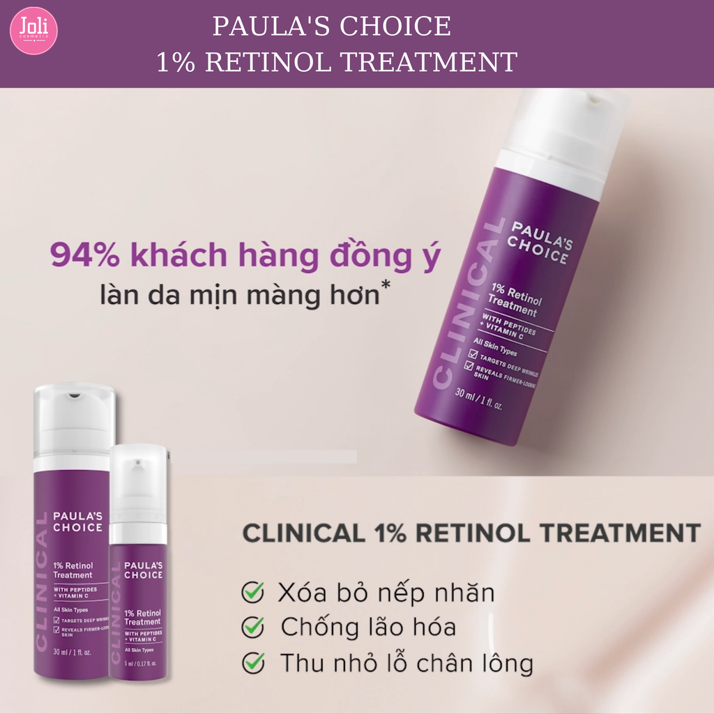 Tinh Chất Ngừa Lão Hóa ,Nám & Nếp Nhăn Paula’s Choice Clinical 1% Retinol Treatment