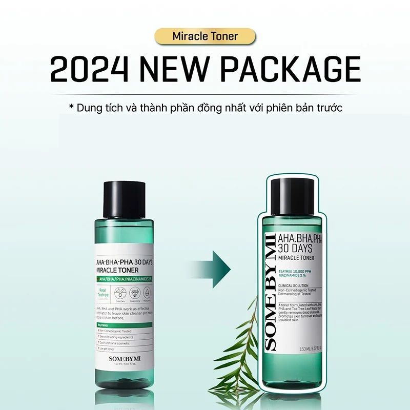 Nước Hoa Hồng Cho Da Mụn Some By Mi Miracle Toner AHA-BHA-PHA 30 Days 150ml