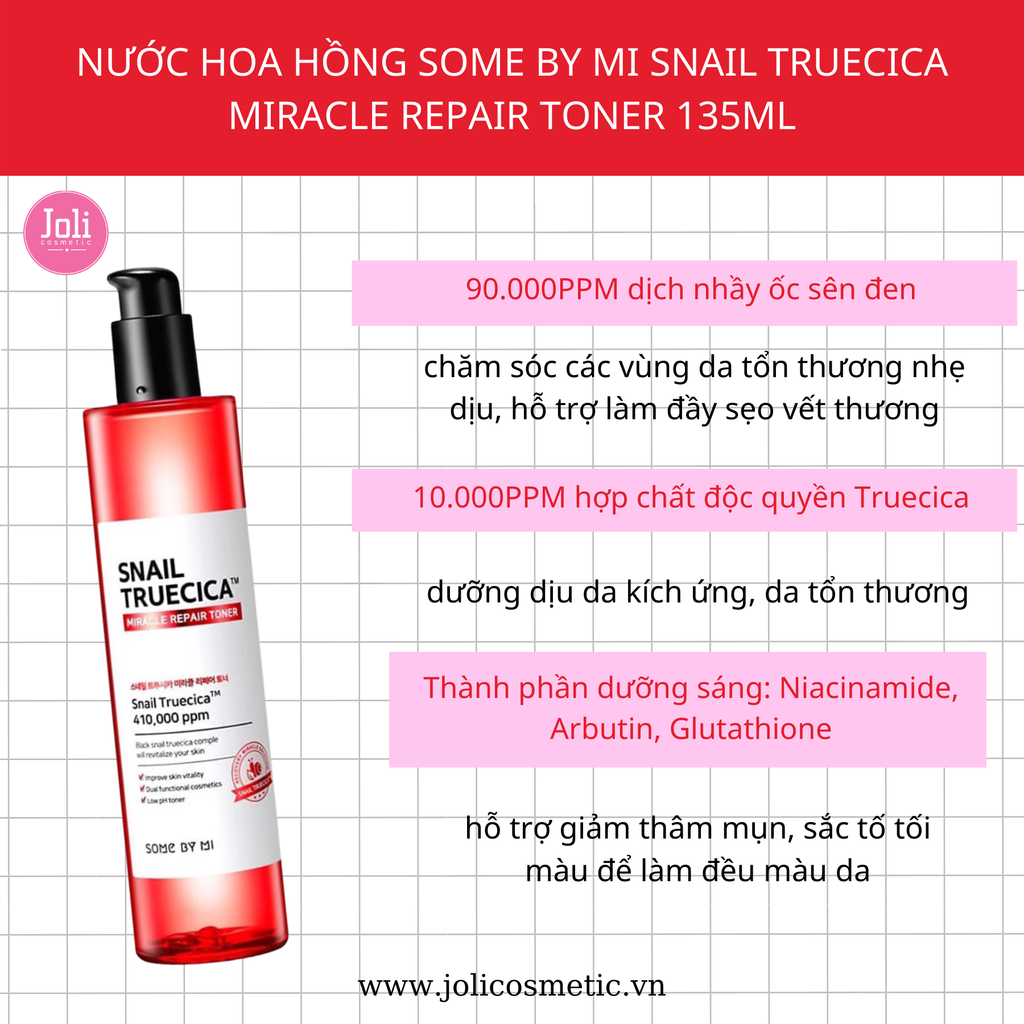 Nước Hoa Hồng Dưỡng Ẩm Phục Hồi Da Some By Mi Snail Truecica Miracle Repair Toner 135ml