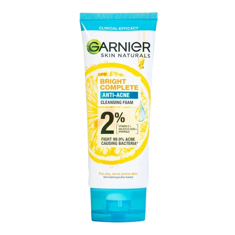 Sữa Rửa Mặt Ngừa Mụn Sáng Da Garnier Bright Complete Anti-Acne Cleansing Foam 100ml