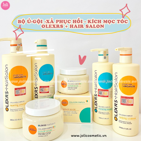 Bộ Dầu Gội Xả Olexrs Hair Salon Argan Oil Collagen Complex