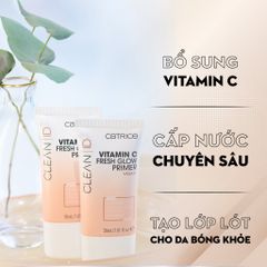 Kem Lót Bổ Sung Cấp Nước Catrice Clean ID Vitamin C Fresh Glow Primer 30ml