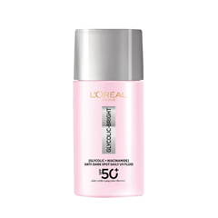 Kem Chống Nắng Sáng Da Mờ Thâm Loreal Paris Glycolic-Bright Anti-Dark Spot Daily UV Fluid SPF50+ PA++++ 50ml