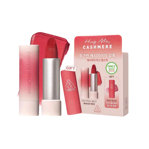 Set Son Thỏi Lì 3CE Cashmere Hug Lipstick 3.5g + Son Thỏi 3CE Cashmere Hug Lipstick 1.5g