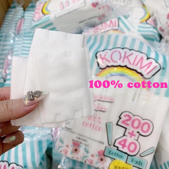 Bông Tẩy Trang Mihoo Kokimi Bông Vuông Cotton Pads Jumpo 240 Miếng