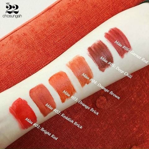 Son Kem Lì Chosungah Zerogram Satin Velvet Lip Tint Ver 22